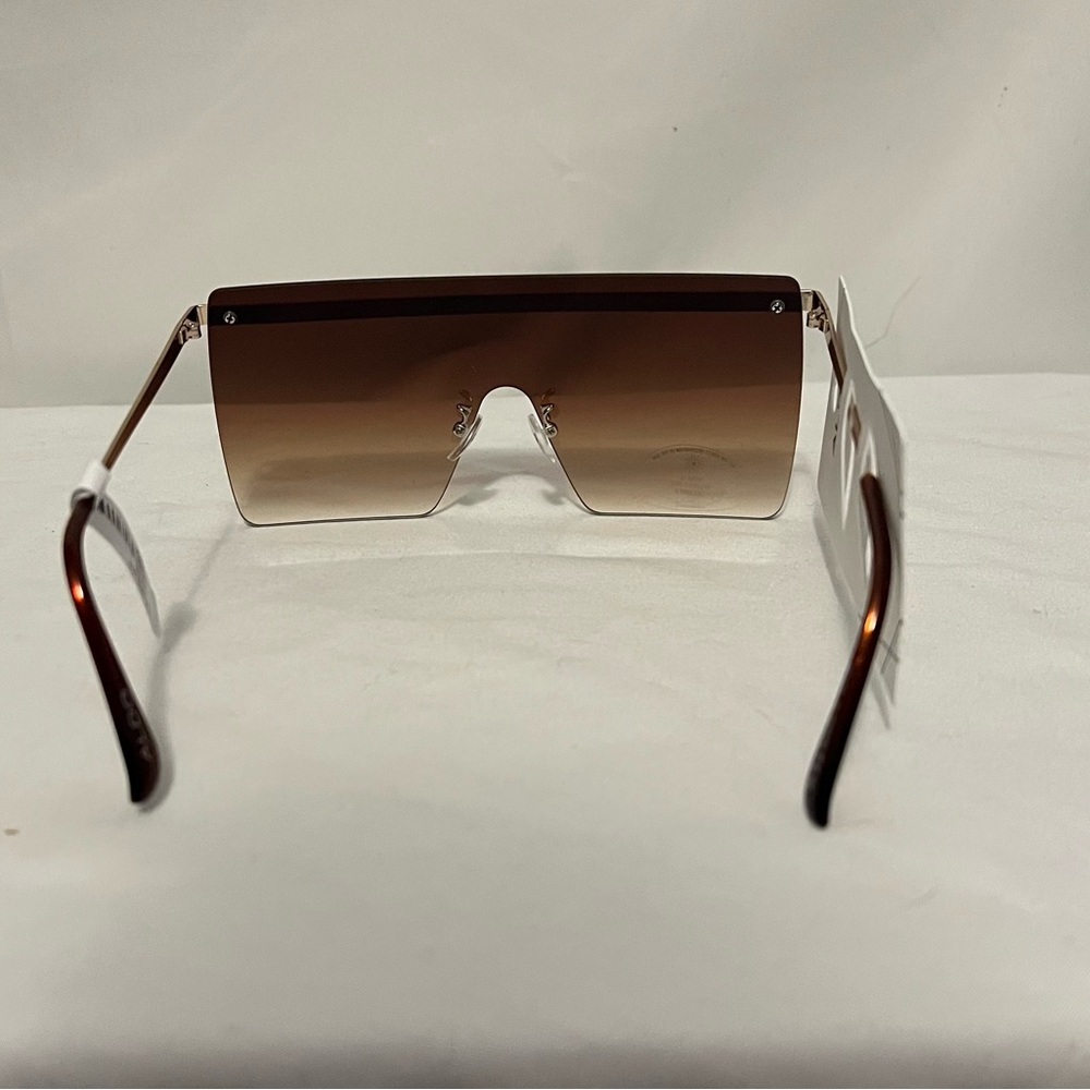 Aldo Eloriel Women’s Sunglasses Rimless Brown Gradient with Gold Detail - NWT - Picture 2 of 3